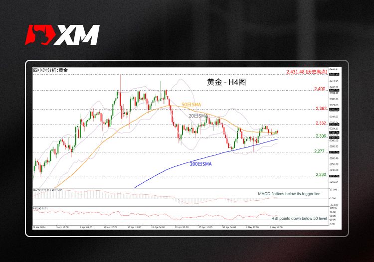 XM官网:技术分析 – 金价维持在2,300上方